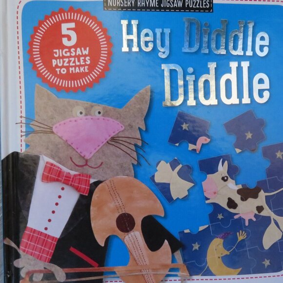 Hey Diddle Diddle Nursery Rhyme Jigsaw Book 3+ Years EUC (K498) - Picture 2 of 7